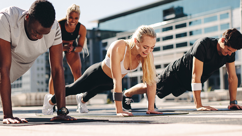 Woman doing plank